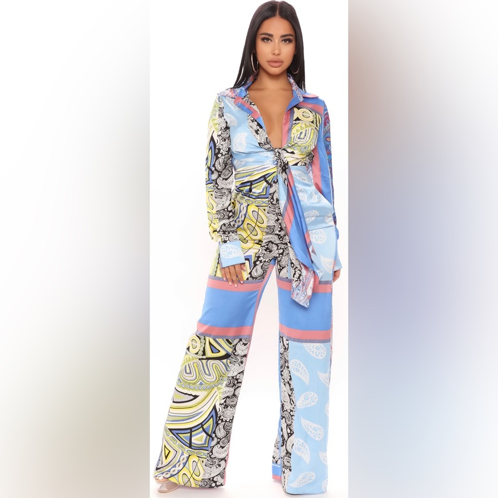 Fashion Nova St. Tropaz Paisley Jumpsuit